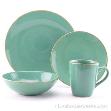 Diner Sets Stoneware Double Color Glazed